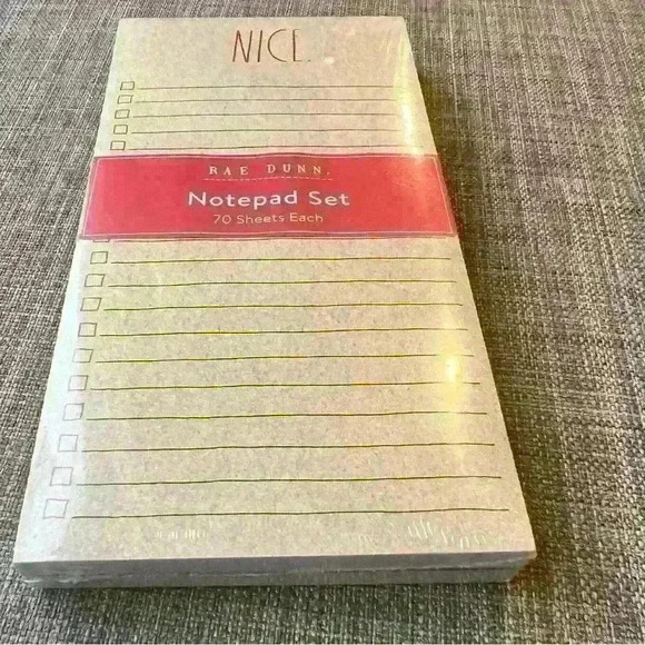 NEW SET of 2 Rae Dunn Holiday Notepads One NAUGHTY list pad & One NICE list pad - Picture 6 of 10